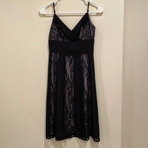 Women’s Ann Taylor Black Lace Overlay Dress
